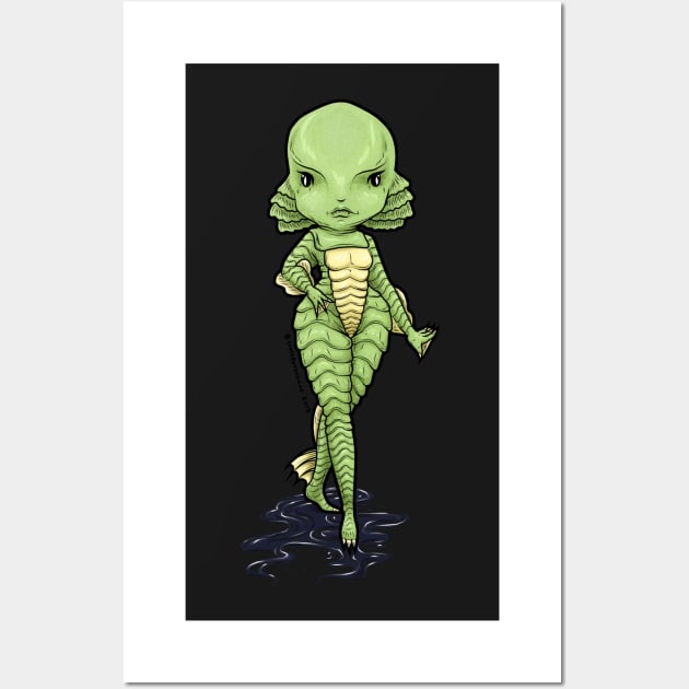 Creature from the Lagoon Wall Art by SpacebatDesigns 